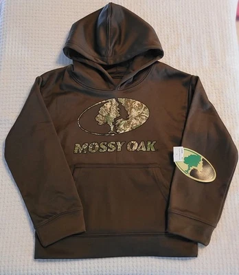 Sudadera con capucha marrón roble musgo unisex para niños talla juvenil 5 nueva con etiquetas Foto 1 de 4