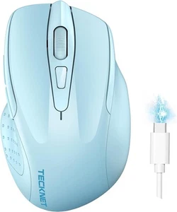TECKNET Wireless Mouse (BT5.0/3.0 & 2.4G) Rechargeable 4800 DPI Silent USB A - Picture 1 of 9