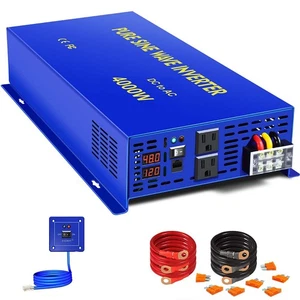 XYZ INVT Pure Sine Wave Power Inverter 4000W 48V DC to AC 110V 120V - Picture 1 of 7