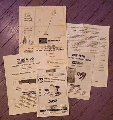 Manuals ~ Household Tools ~ Lot - Image 1 of 4