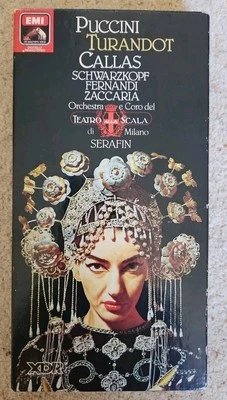 Puccini Turandot with Callas, Schwarzkopf Double Cassette Tape Box Set 1987 - Image 1 of 4