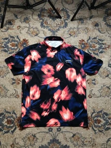 Under Armour Polo Shirt Mens Large Playoff Floral DHL Supply Chain Golf Performa - Picture 1 of 10
