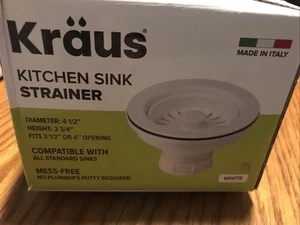 Kraus Kitchen Sink Strainer White PST1-WH-C - Picture 1 of 2