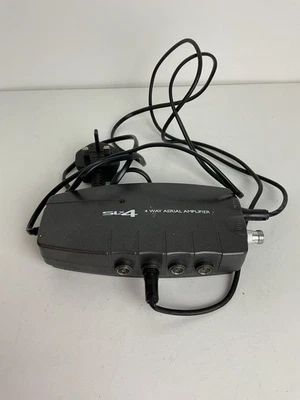 SLX4 tv Aerial Distribtion Amplifier Booster Freeview DAB FM VHF/UHF in 4x 2 Out - Image 1 of 4