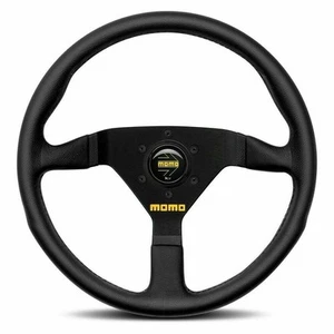 Genuine MOMO MOD 78 Black Leather 350mm Steering Wheel - Bild 1 von 1