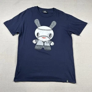 Kid Robot Shirt Mens L Aaron Meshon Jordan Baseball 23 Navy Blue Basic Graphic - Picture 1 of 9