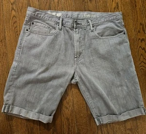 GAP 1969 Mens, Gray Denim Jean Shorts Size 36, Vintage, Slim Fit. - Picture 1 of 7