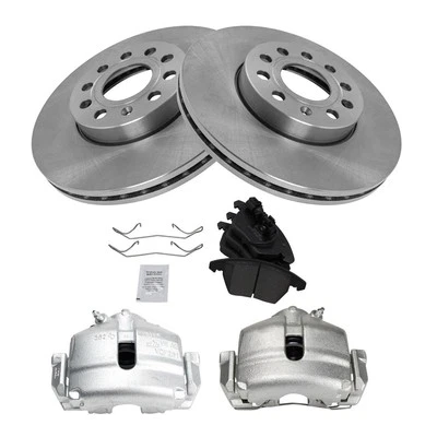 TRQ BKA25102 Disc Brake Kit For Volkswagen Jetta 2005-2015 Front 1K0698151E Foto 1 de 4