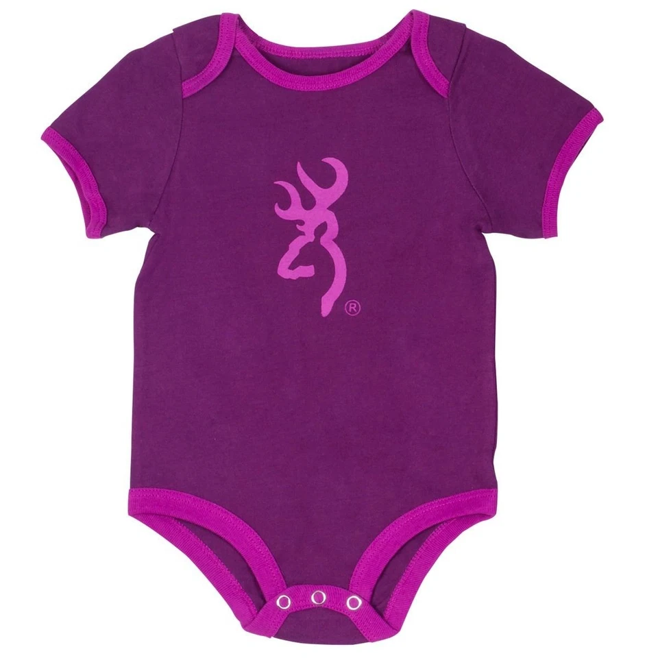 Browning Baby Grasshopper Short Sleeve One Piece (Berry) BRB0019.979 - Image 1 of 1