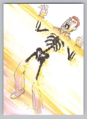 The War Of The Worlds Book One. Burning Man Sketch Card #WS2. (wotw04) - Image 1 of 2