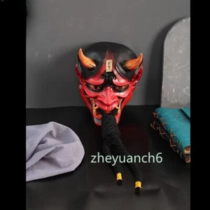 Cosplay Japanese Hannya Mask Devil Demon Holiday Dress Up Resin Decorative Adult - Picture 1 of 12