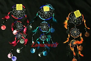  Indianer bunte Dreamcatcher mit Capsischeiben11,5 /45cm  - Bild 1 von 4