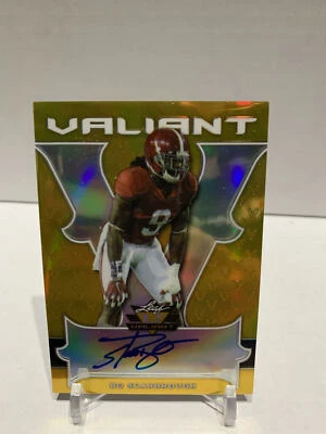 BO SCARBROUGH 2018 Leaf VALIANT GOLD  #'d 2/10 AUTO Rc Alabama Football - Image 1 of 2
