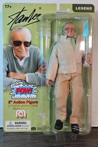 Personaggio STAN LEE Mego Legend 8" - POW! Camicia verde intrattenimento, scarpe nere NUOVE - Foto 1 di 6