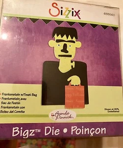 Sizzix Die Frankenstein Treat Bag Halloween Bigz Originals Scrapbooking NEW NIP - Picture 1 of 3