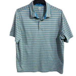 Slazenger Golf Men's Blue and Gray Striped Golf Polo - XXL - Picture 1 of 5