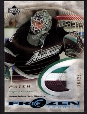 JEAN-SEBASTIEN GIGUERE 2003-04 Upper Deck Ice Frozen Fabrics Sick Patch #06/25 - Image 1 of 2