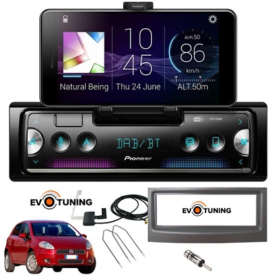 Autoradio Pioneer SPH-20DAB Fiat Grande Punto Kit Antenna DAB+ Mascherina Grigia - Immagine 1 di 4