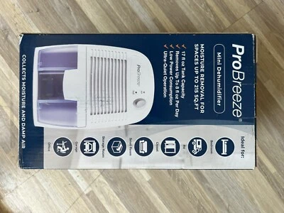 Mini deshumidificador Pro Breeze 2200 pies cúbicos, compacto y portátil para el hogar Foto 1 de 2
