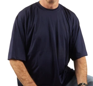 TShirt Smart Navy Blue Mens Large Comfortable Dry Wick Fabric by Pudala Uniforms - Picture 1 of 8