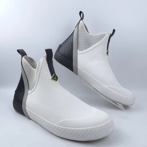 Sperry Mens Size 14 Cutwater White /Black/Grey Rubber Deck Boots - Picture 1 of 11