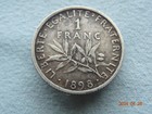 1898 1 France / one franc ✅ silver