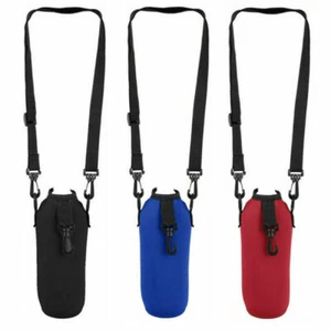 Botella de agua aislada ajustable correa para el hombro bolsa portadora estuche cubierta soporte - Imagen 1 de 30
