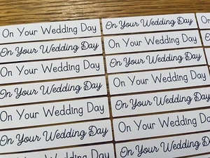15x On Your Wedding Day Card Toppers Sentiments Banners Card Making - Picture 1 of 2