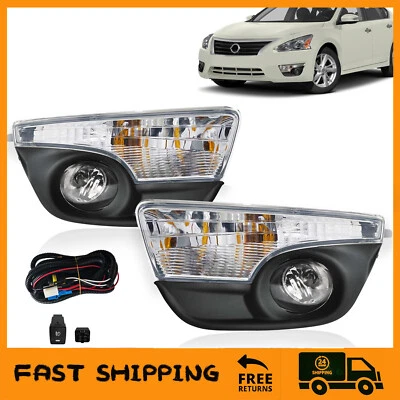 For 2013-2015 Nissan Altima Pair Fog Light & Corner Turn Signal Lamp w/ Wiring - Image 1 of 4