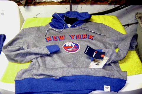 Fanatics New York ISLANDERS Hoodie Gray  MEN SIZE MED or WOMEN Large NHL NEW Cover