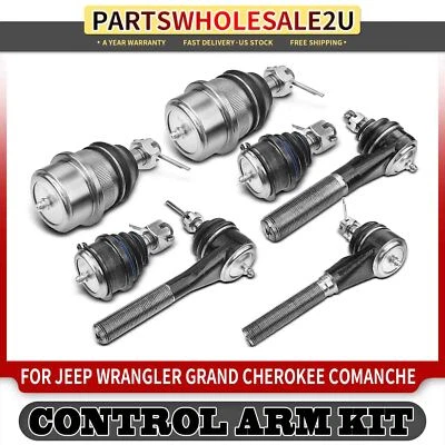 7x Extremo de varilla de amarre delantero y rótula para Jeep Grand Cherokee 1993-1998 TJ 1997-2006 Foto 1 de 4