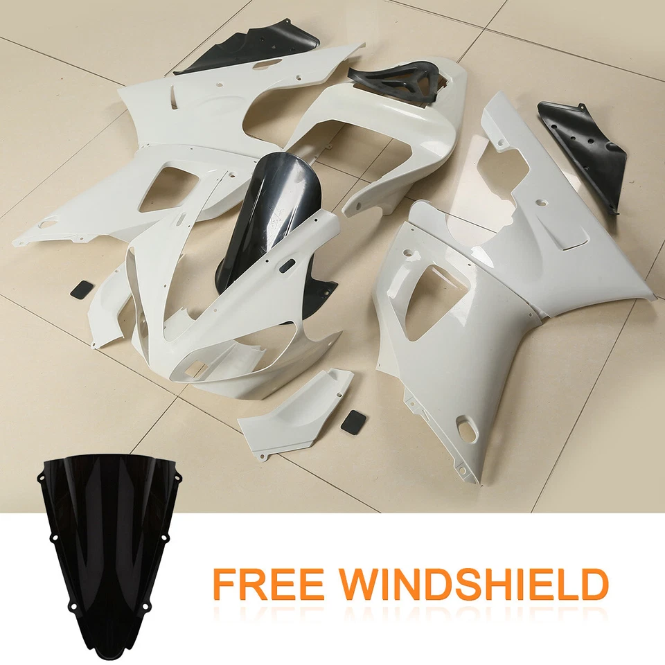 Carenado ABS de inyección sin pintar carrocería parabrisas para Yamaha YZF R1 2000-2001 Foto 1 de 4