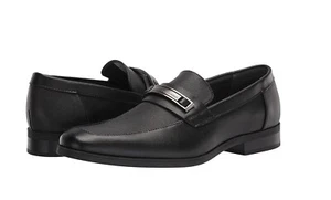 Mocasines de cuero negros sin cordones para hombre Calvin Klein Jameson - Imagen 1 de 6