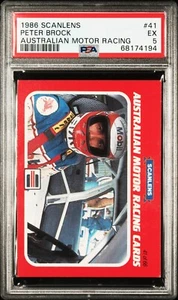 1986 Scanlens Motor Racing - Peter Brock #41 PSA 5 (Only graded example!) - Picture 1 of 2