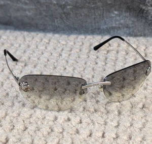 Vintage Rare CHANEL CC Camellia Sunglasses Eye Wear 4084 Gray - Picture 1 of 24