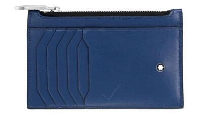 MONTBLANC Meisterstuck Soporte de Bolsillo Azul 8cc con Bolsillo con Cremallera MB129687 Foto 1 de 4