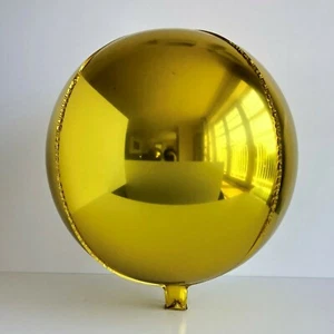 Brand New 18" Sphere Orb Round Balloons GOLD Party Balloons - Picture 1 of 4