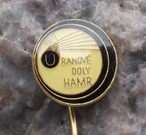 Vintage Uranium Mines HAMR Czechoslovakia Mining Nuclear Power Station Pin Badge - Picture 1 of 6