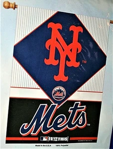 New York Mets Baseball Team Vertical NY Diamond Flag NEW NOS 27 x 37" Wincraft - Picture 1 of 5
