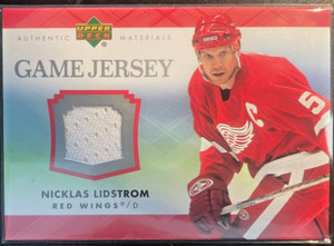 2007-08 Upper Deck Game Jersey Nicklas Lidstrom #J-NL Red Wings NHL Card D