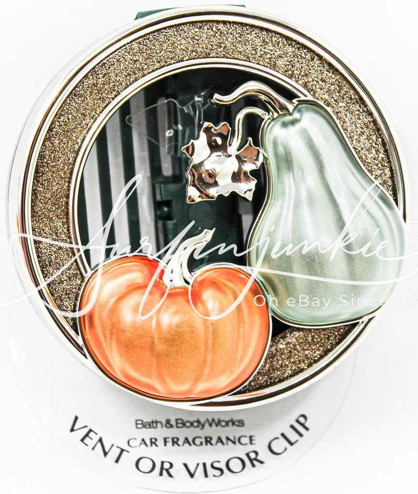 Soporte portátil perfumado Bath & Body Works visera de coche ventilación oro calabaza y calabaza caída Foto 1 de 1