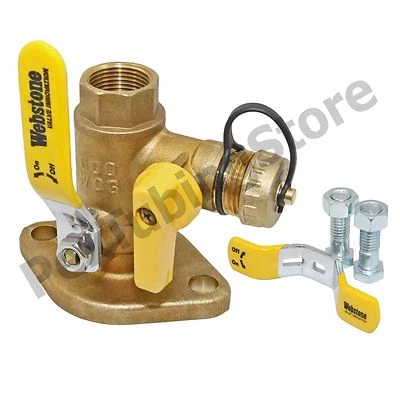 1" IPS Threaded Isolator Pump Flange Valve w/ Drain by Webstone #40414