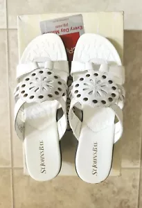 St John's Bay Womans Sandals, 6.5, Anya, White, Womans Slip On Shoes - Picture 1 of 7