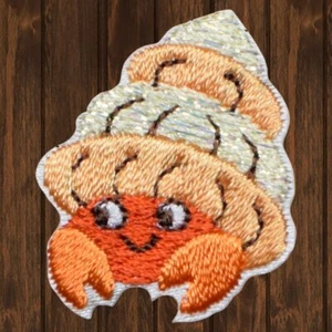 Mini Hermit Crab Embroidered Patch — Iron On - Picture 1 of 1