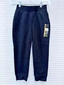 Athletic Works Kid Elastic Waist Fleece Tapered Athletic Sweatpants Black Size S - Picture 1 of 8