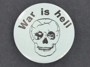 Skull & Bones 1970 War Is Hell Vietnam Protest Death Danger Vintage Peace P1012 - Picture 1 of 2