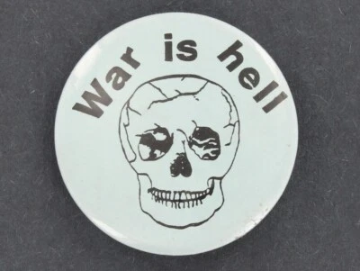 Skull & Bones 1970 War Is Hell Vietnam Protest Death Danger Vintage Peace P1012 - Image 1 of 2