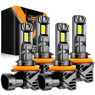 AUXBEAM For Volvo XC60 2010-2017 CANBUS H11 H9 LED Headlight Bulbs High Low Beam - Image 1 of 4