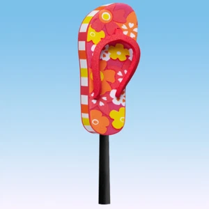 Tenna Tops Hawaiian Red Flip Flop Sandal Antenna Topper (Fits Thick Fat Antenna) - Picture 1 of 7