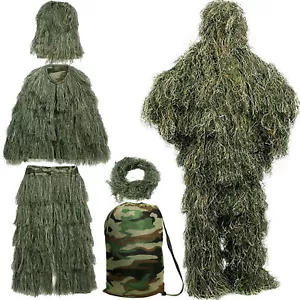 Traje Ghillie DoCred 5 en 1 3D camuflaje ropa de caza bosque caza camuflaje - Imagen 1 de 17